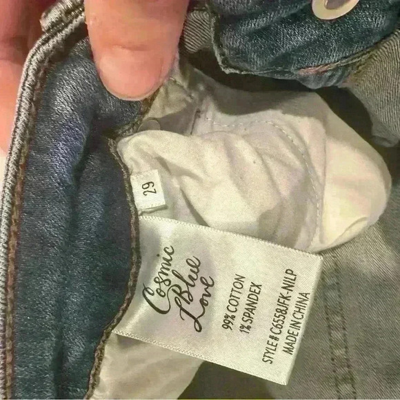 Cosmic Blue Love Bootcut Jeans Size 29 - Flattering Fit with Stretch - Picture 4 of 6